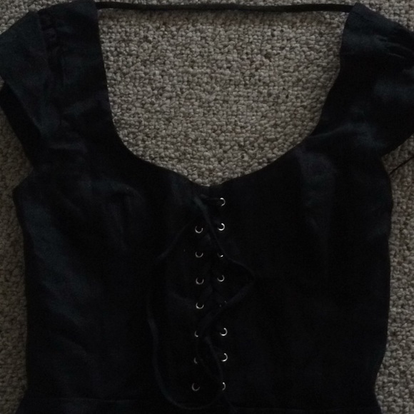 NWT Reformation black corset lace up sun dress - Picture 6 of 7